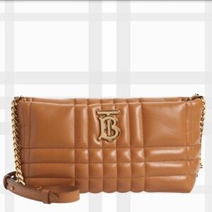 BURBERRY Small Lola Quilted Leather Shoulder Bag- Marple Brown